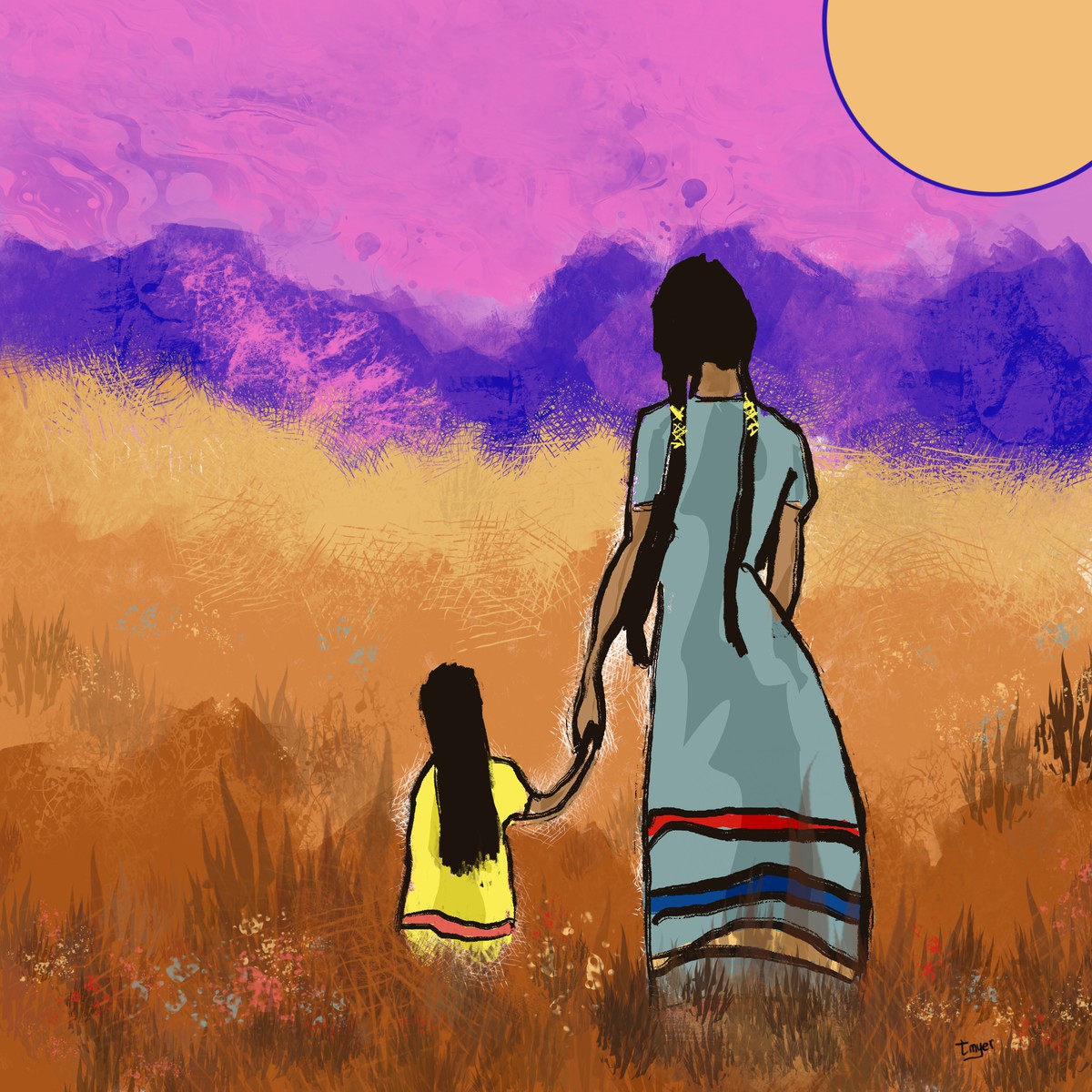 Afternoon Stroll — digital artwork by Tom Myer