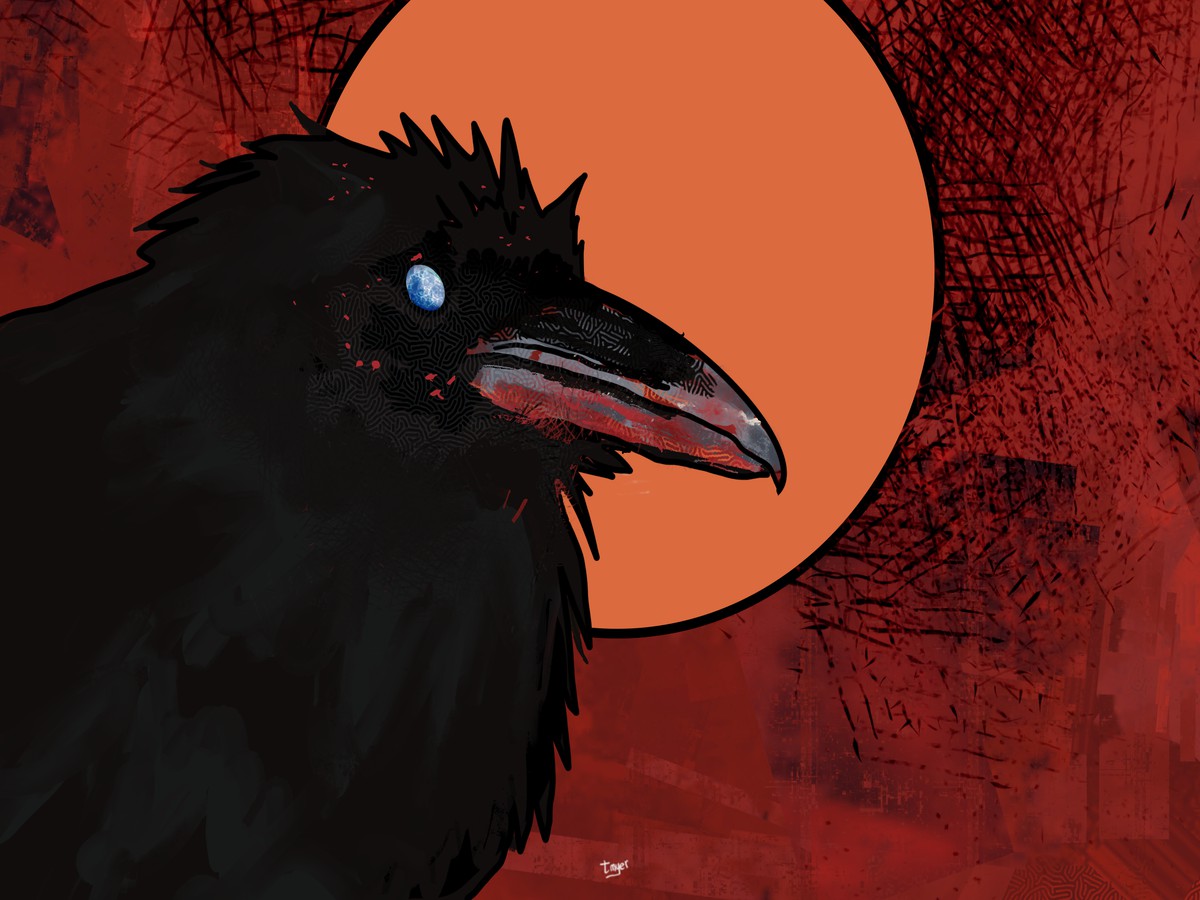 Blood Crow — digital artwork by Tom Myer
