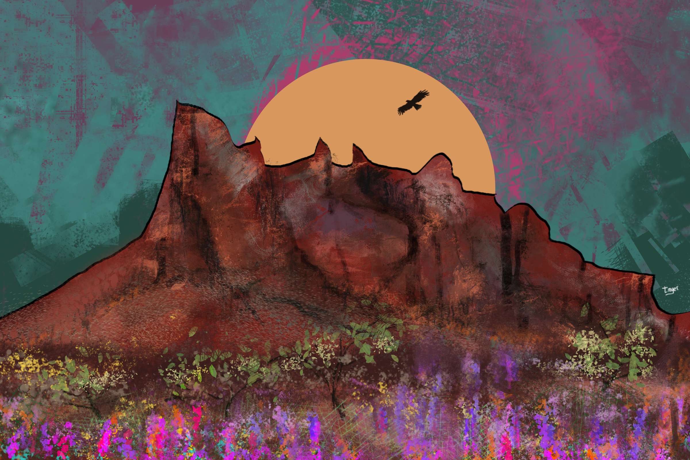 Blooming Desert — digital artwork by Tom Myer