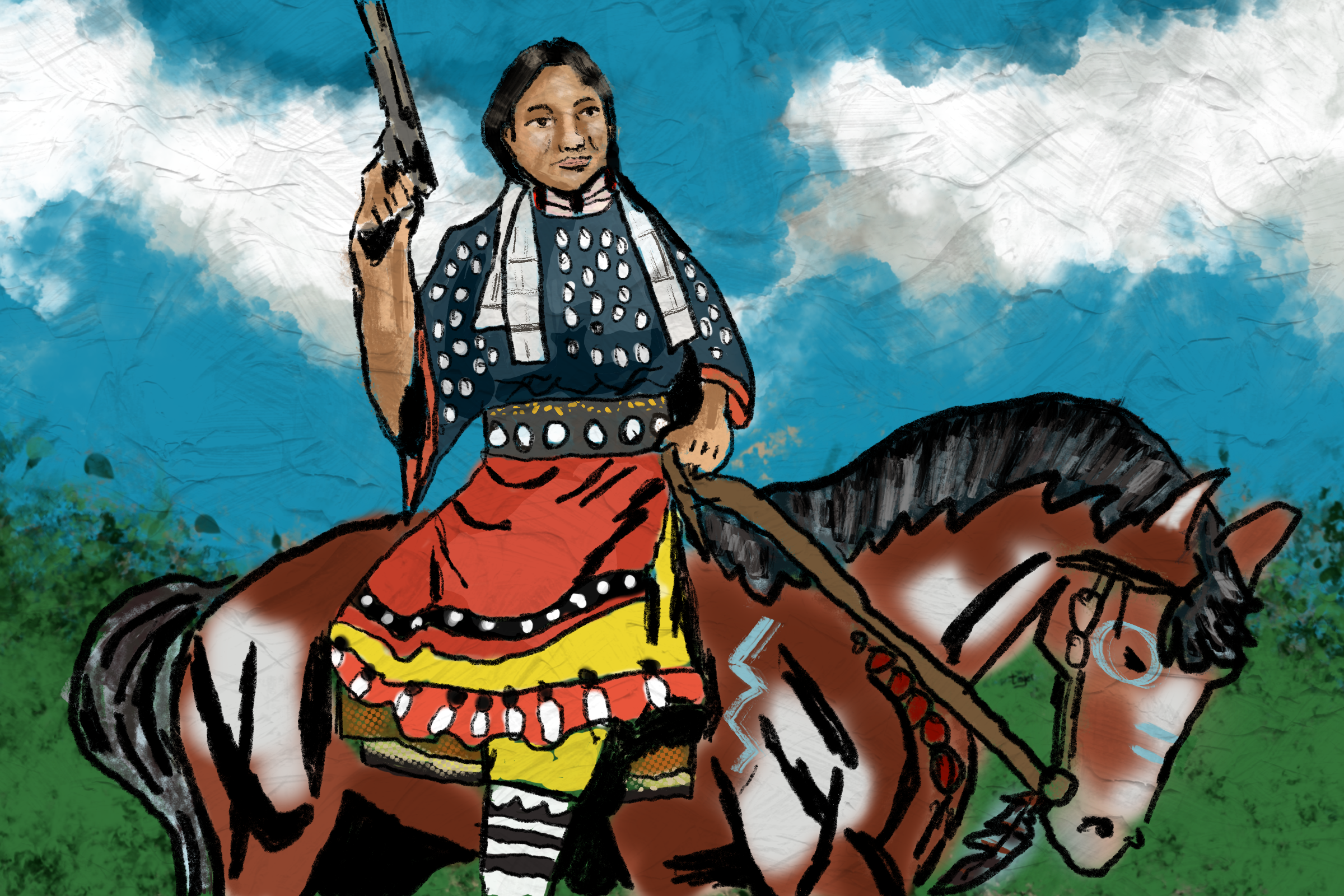Buffalo Calf Road Woman — digital artwork by Tom Myer