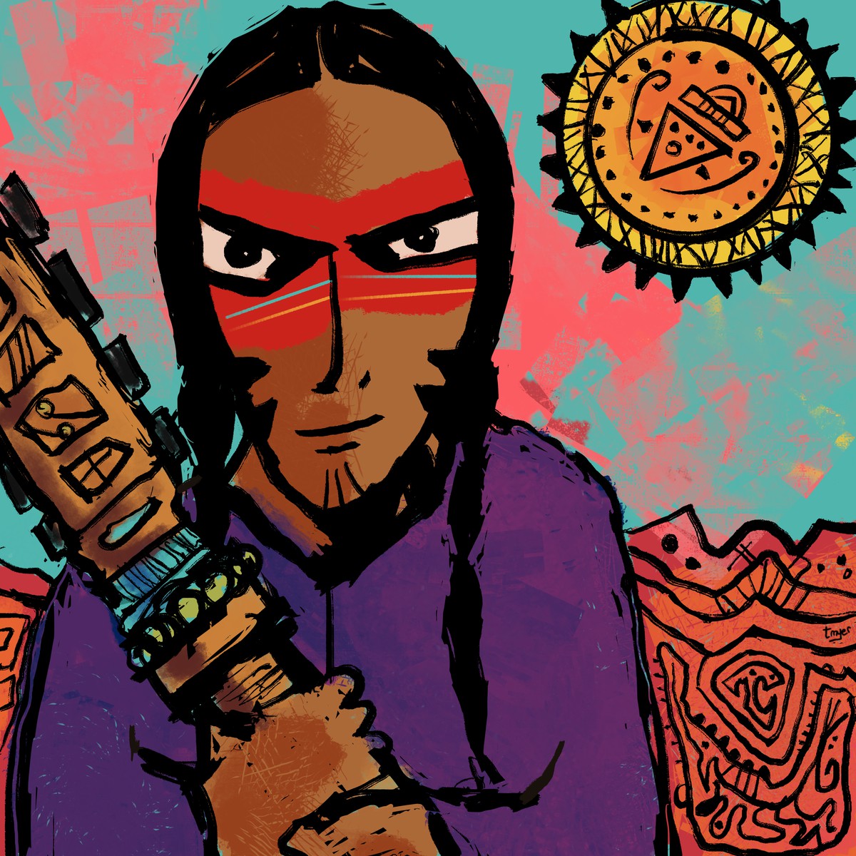 Defending a Way of Life — digital artwork by Tom Myer