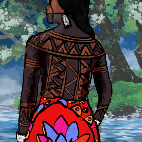 Embera Woman — digital artwork by Tom Myer