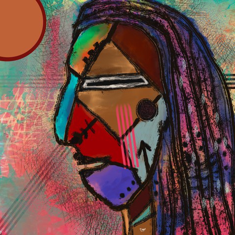 Fractured Native — digital artwork by Tom Myer