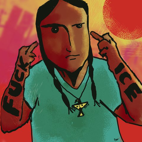 Fuck ICE — digital artwork by Tom Myer