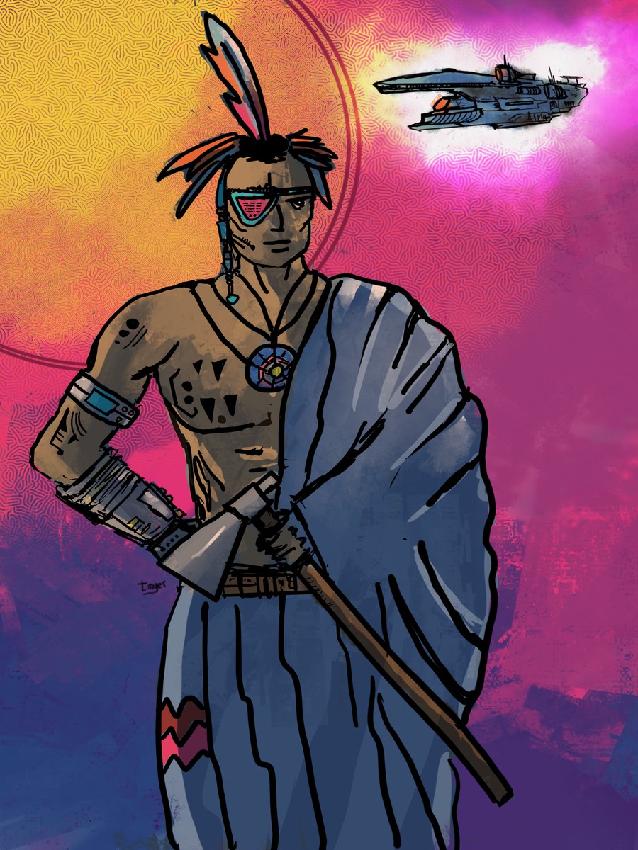 Futurism: The Negotiator — digital artwork by Tom Myer