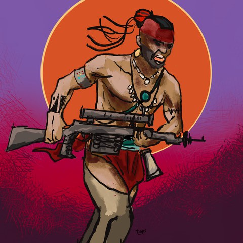 Futurism: Warrior Society — digital artwork by Tom Myer