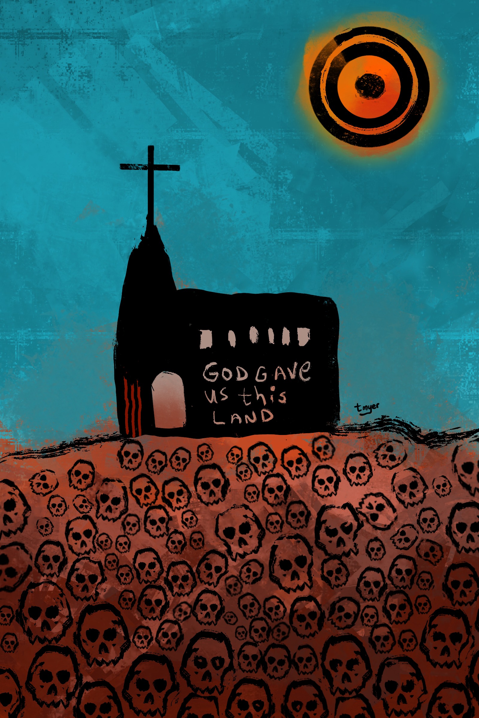 God Gave Us This Land — digital artwork by Tom Myer