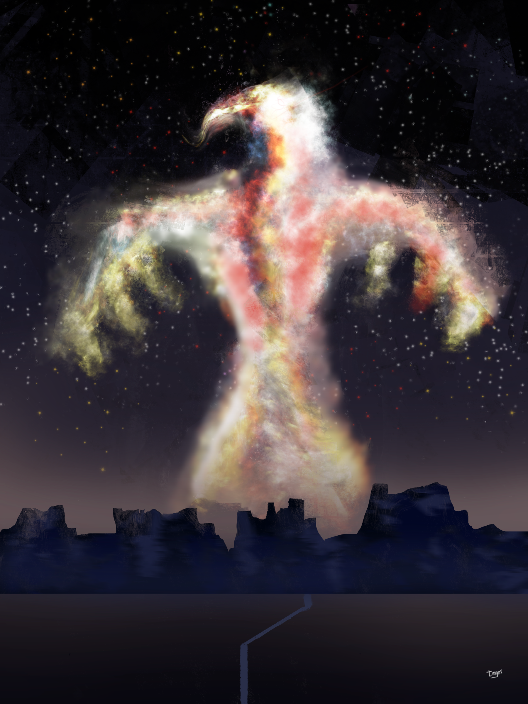 Space Eagle — digital artwork by Tom Myer