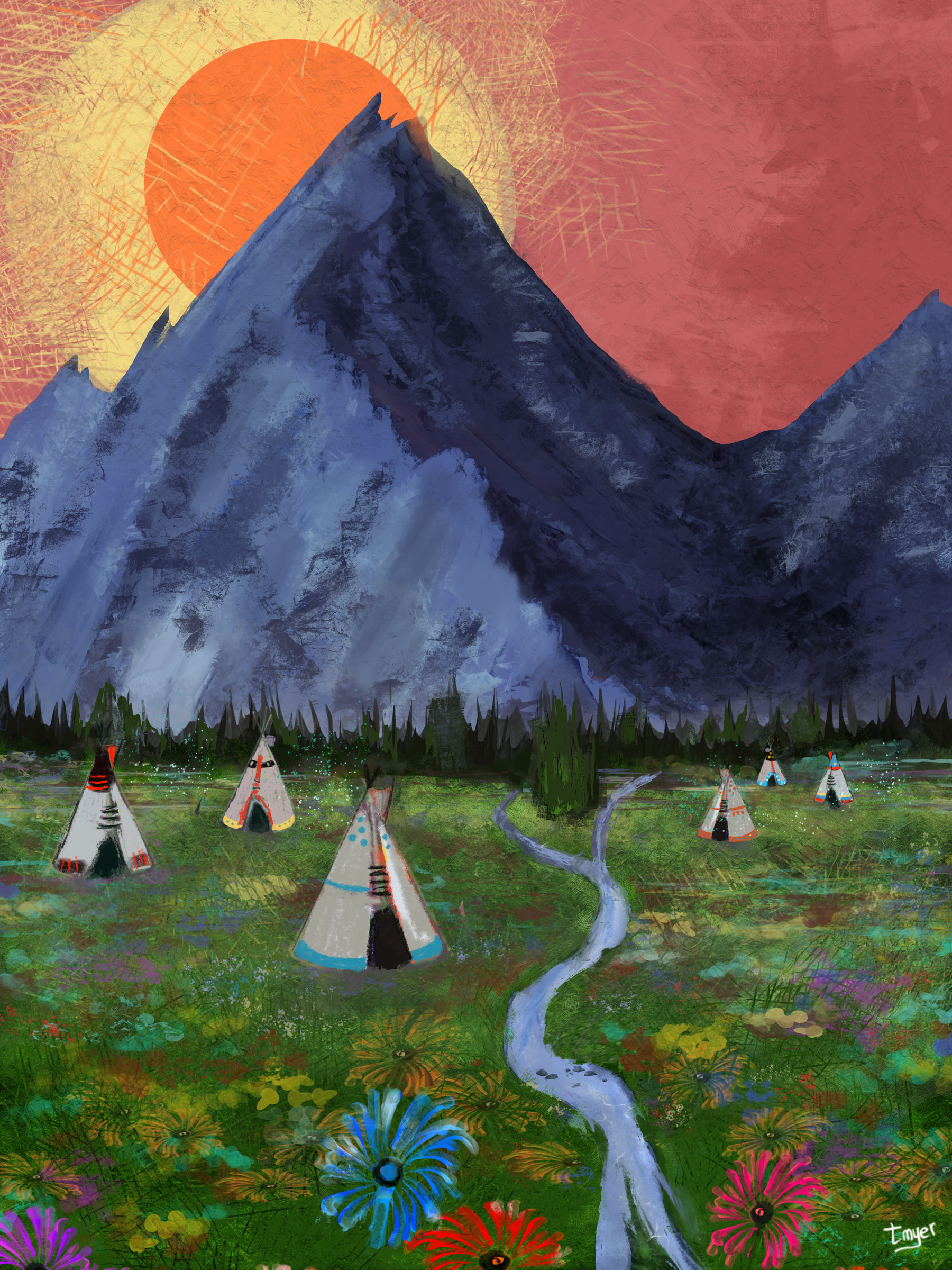 Summer Meetup — digital artwork by Tom Myer