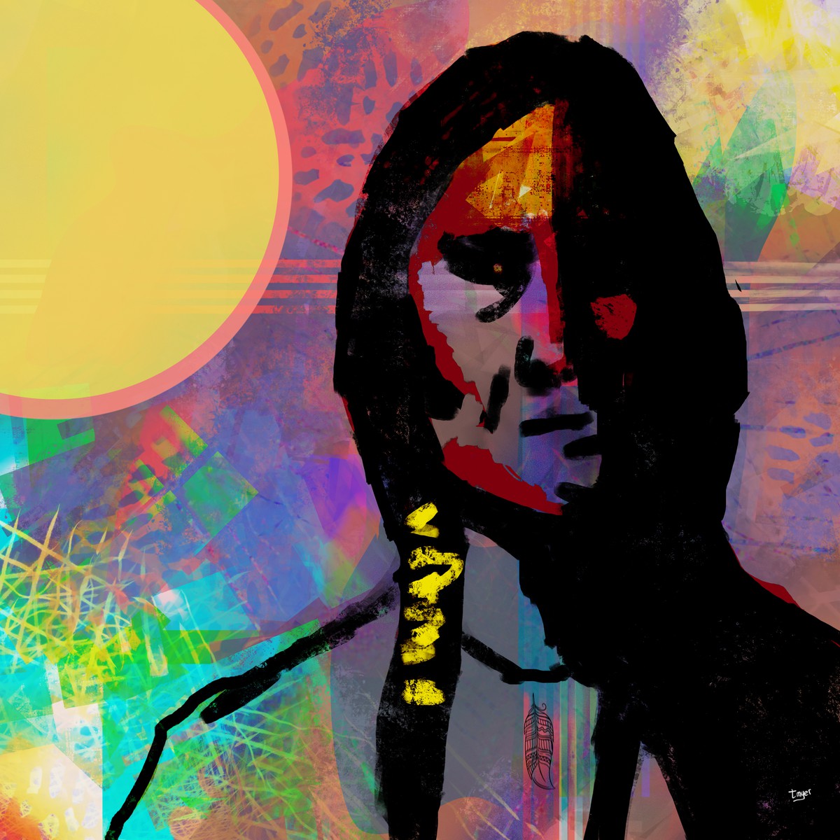 Sun-Kissed Warrior — digital artwork by Tom Myer