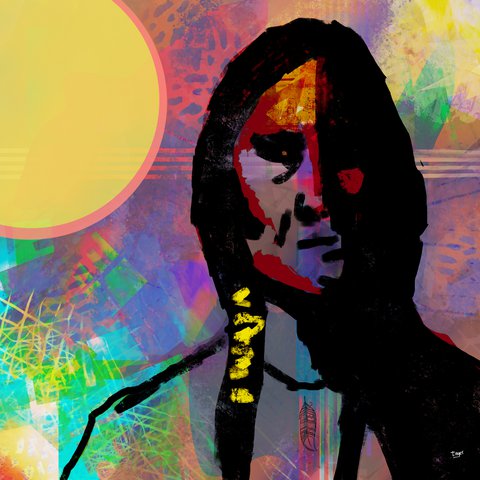 Sun-Kissed Warrior — digital artwork by Tom Myer