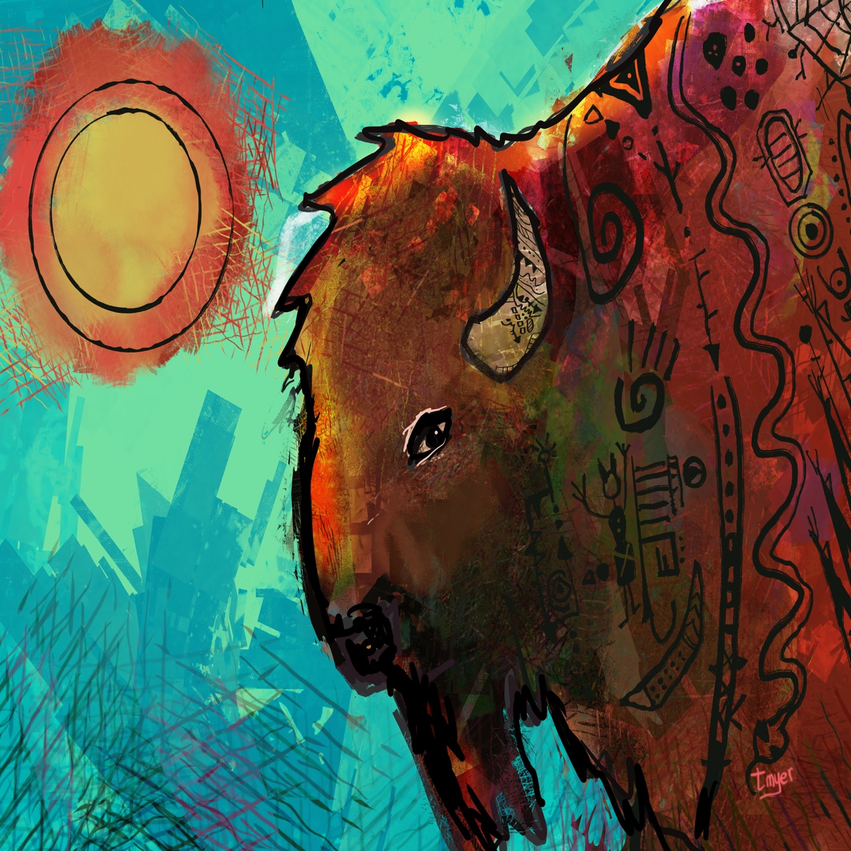 Tatanka — digital artwork by Tom Myer