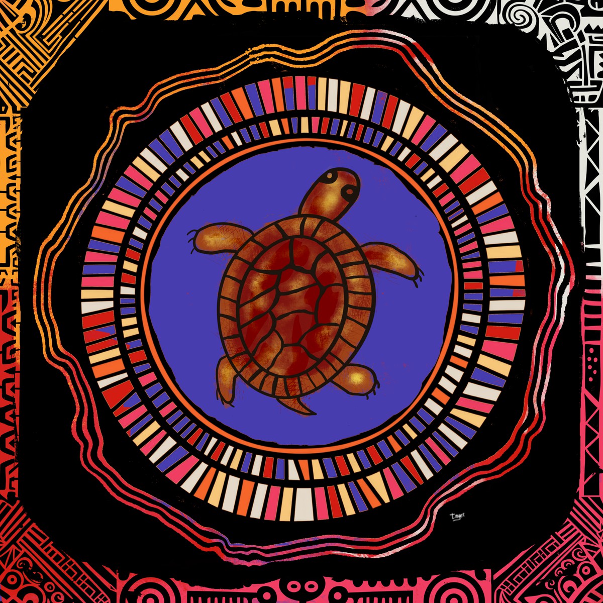 13 Moon Turtle — digital artwork by Tom Myer
