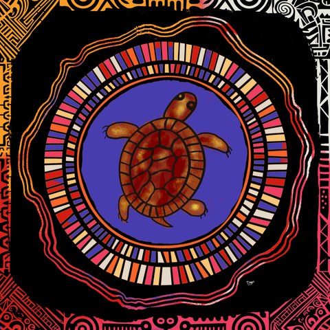 Thirteen Moon Turtle — digital artwork by Tom Myer