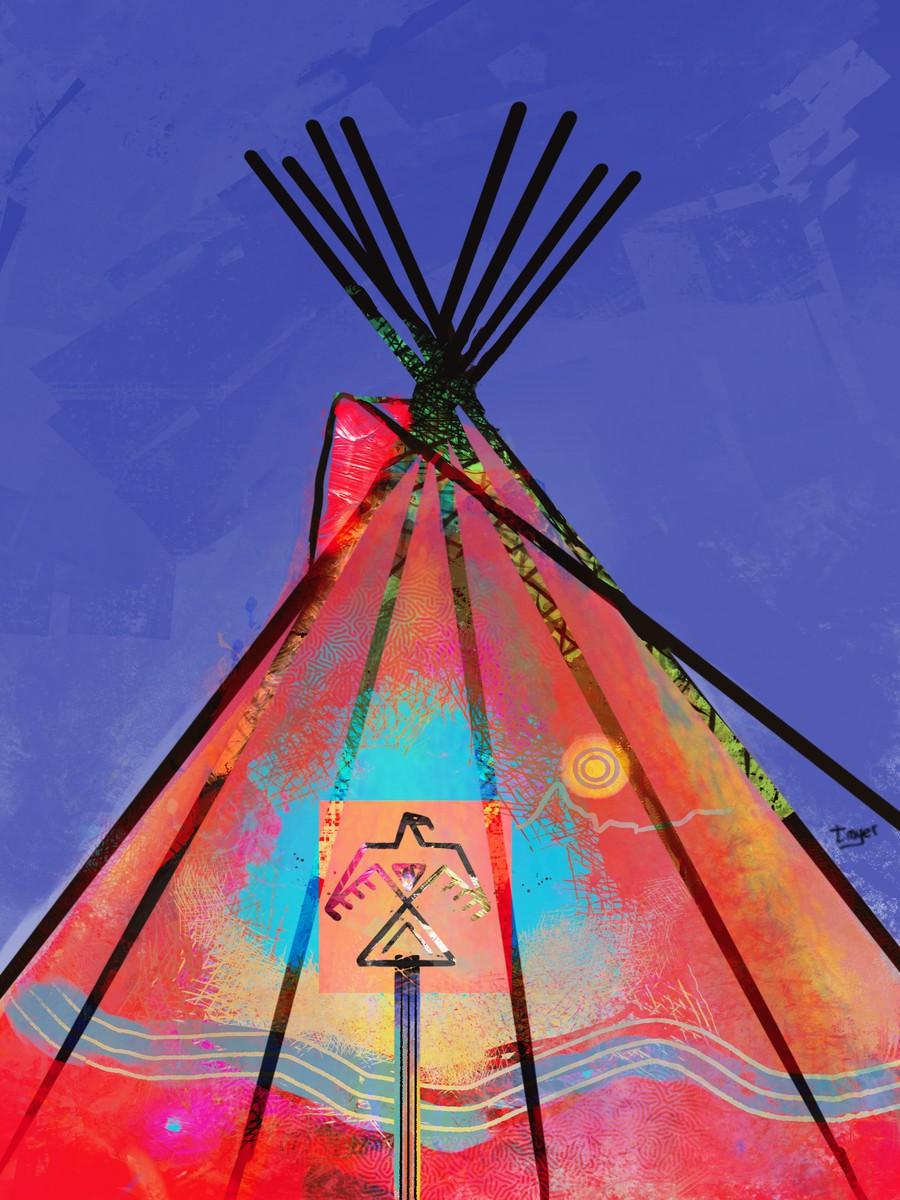 Thunderbird Lodge — digital artwork by Tom Myer