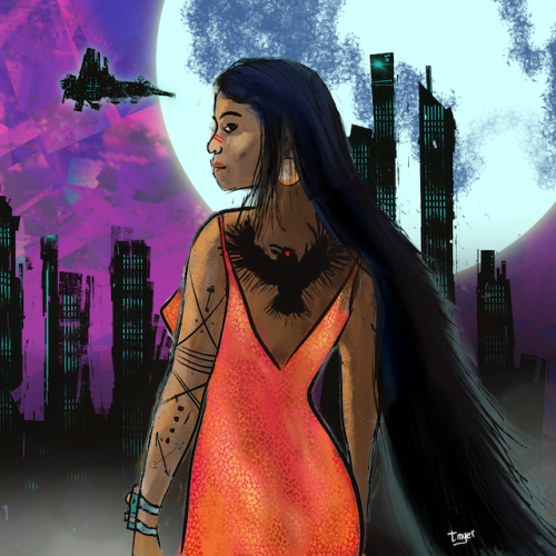 Indigenous Futurism No 14: Starport City Nights