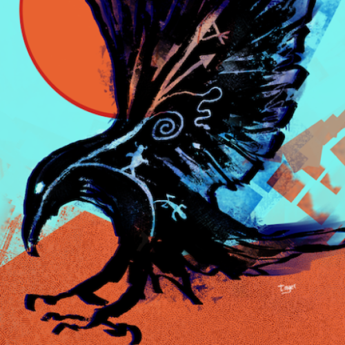Petroglyph Raven